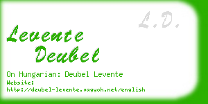 levente deubel business card